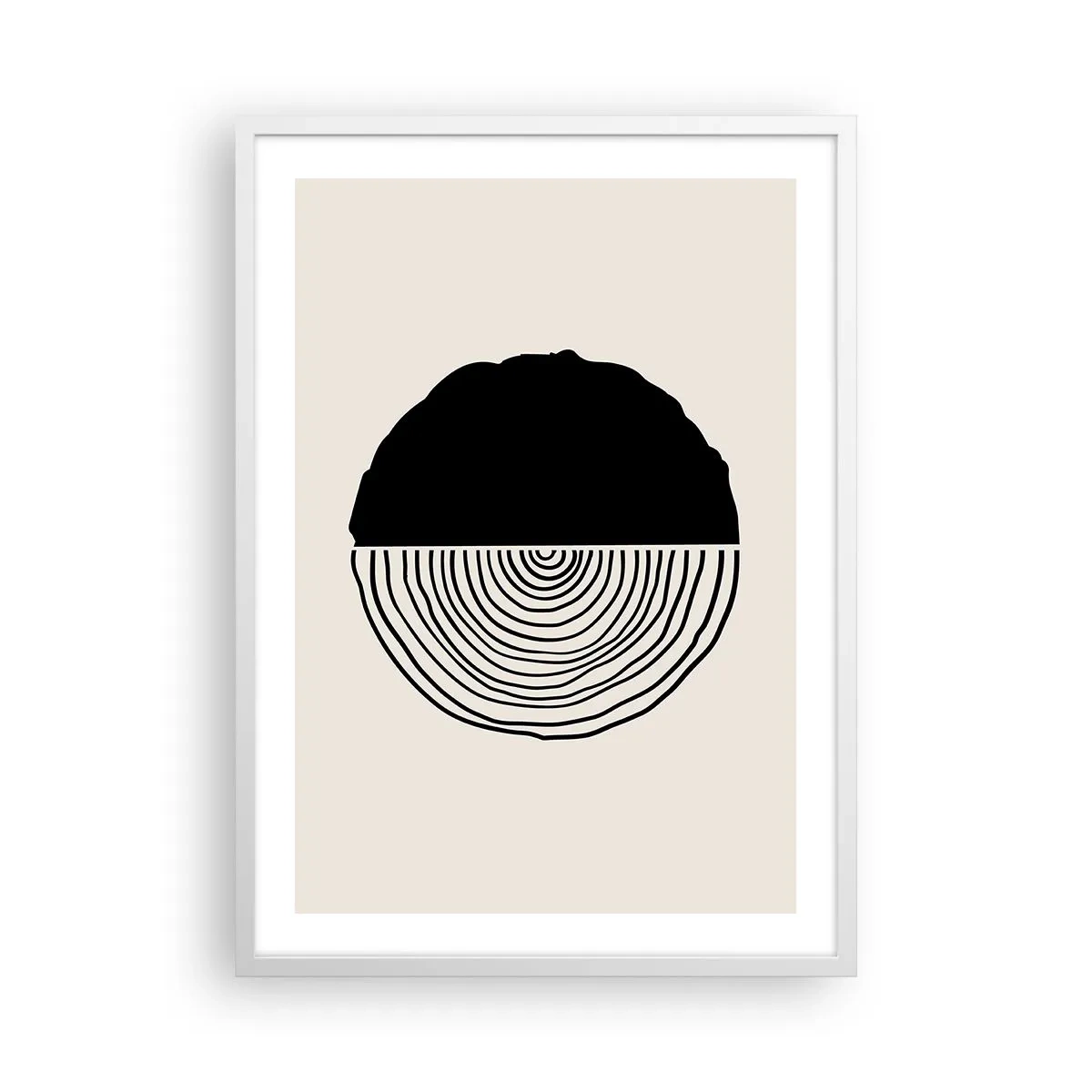 Plagát v bielom ráme - Pol na pol - 50x70 cm