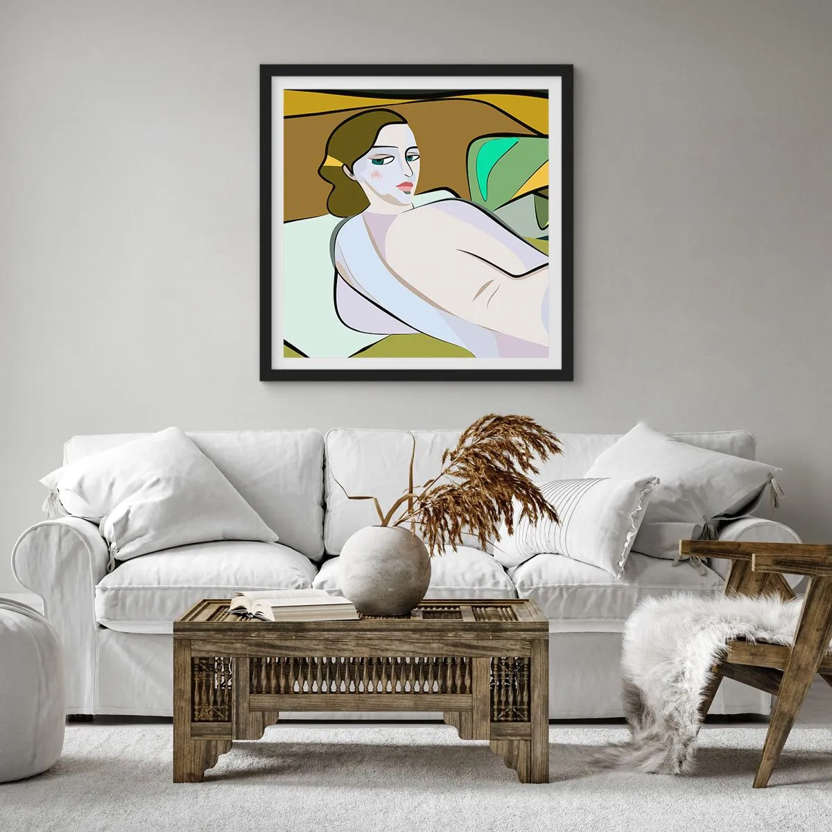 Plagát v čiernom ráme - Intímny portrét - 60x60 cm