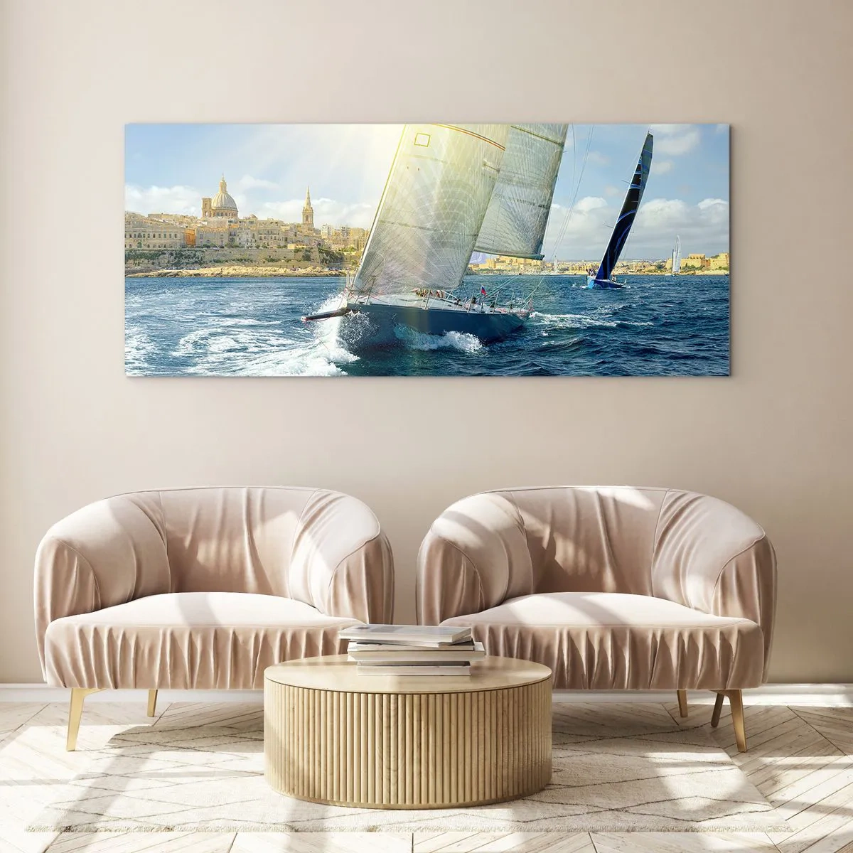 Obraz na skle - Čas odísť z mesta - 140x50 cm