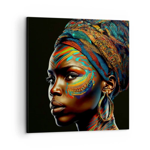 Obraz na plátne - Africká kráľovná - 50x50 cm