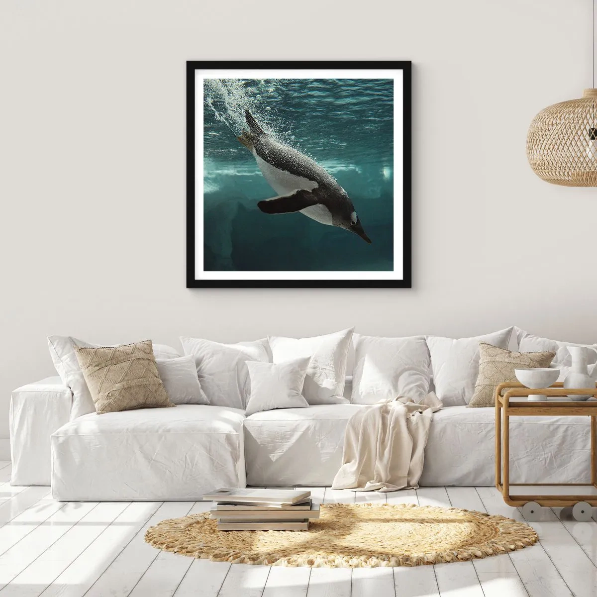 Plagát v čiernom ráme - Vitajte v mojom svete - 50x50 cm