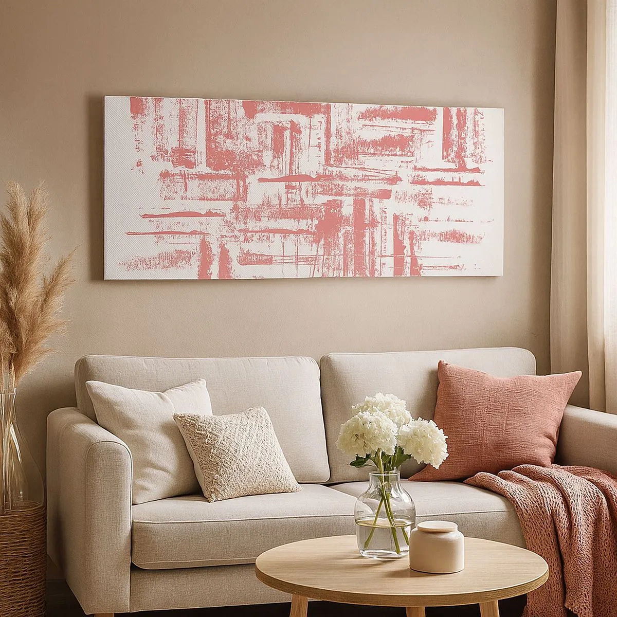 Obraz na plátne - Červené mesto - 100x40 cm