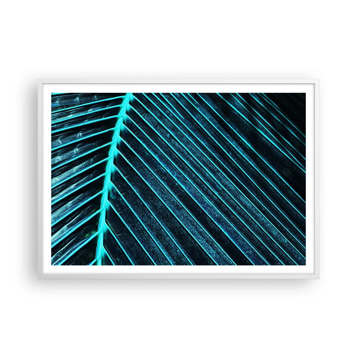 Plagát v bielom ráme - Textúra zelene - 100x70 cm