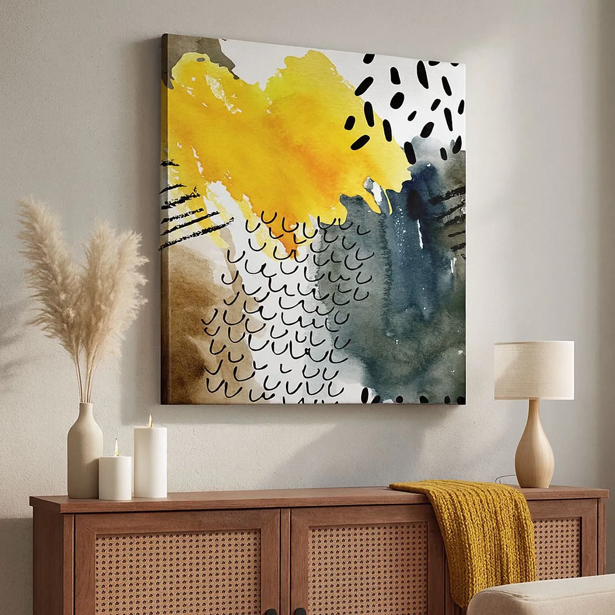 Obraz na plátne - Stretnutie živlov - 30x30 cm