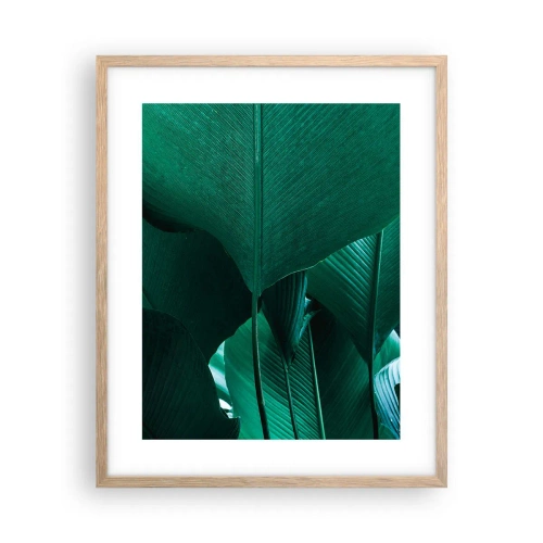 Plagát v ráme zo svetlého duba - Obrátené k svetlu - 40x50 cm