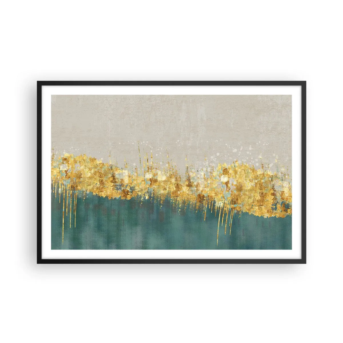 Plagát v čiernom ráme - Zlatá hranica - 91x61 cm