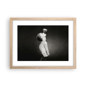 Plagát v ráme zo svetlého duba - Excentrická elegancia - 40x30 cm