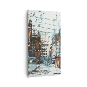 Obraz na plátne - Zdolaný mestský chodník - 65x120 cm
