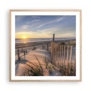 Plagát v ráme zo svetlého duba - Odlesk a tieň vetra - 60x60 cm