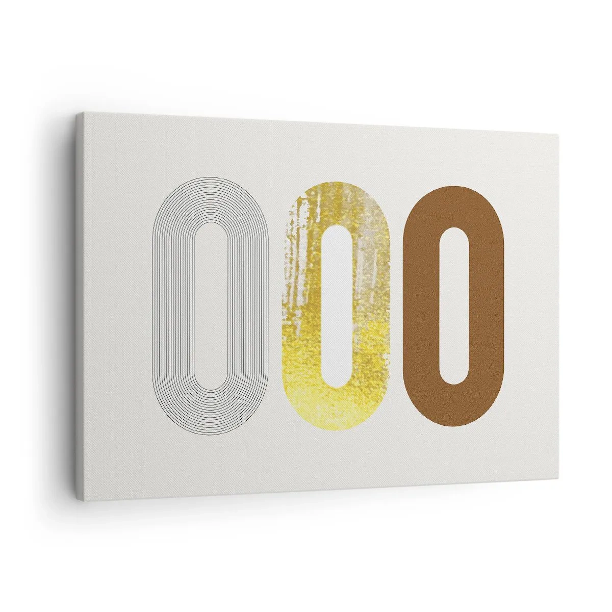 Obraz na plátne - Abstraktný motív troch geometrických tvarov - 70x50cm - Ooo! - Moderná nástenná dekorácia do obývacej izby a spálne ARTTOR