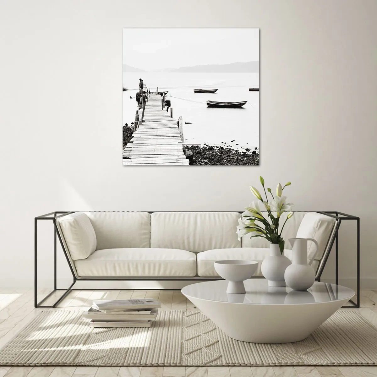 Obraz na skle - Pri tichej a čistej vode - 60x60 cm