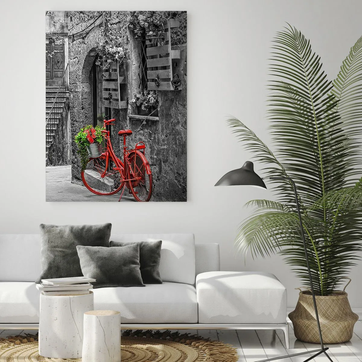 Obraz na skle - Toskánska ulička - 50x70 cm