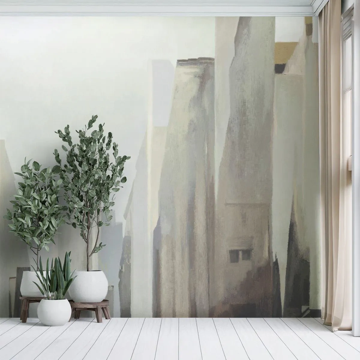 Fototapeta Premium Canvas - Sen o meste - Minimalistický, Svetlý, Mesto - 250x175 cm