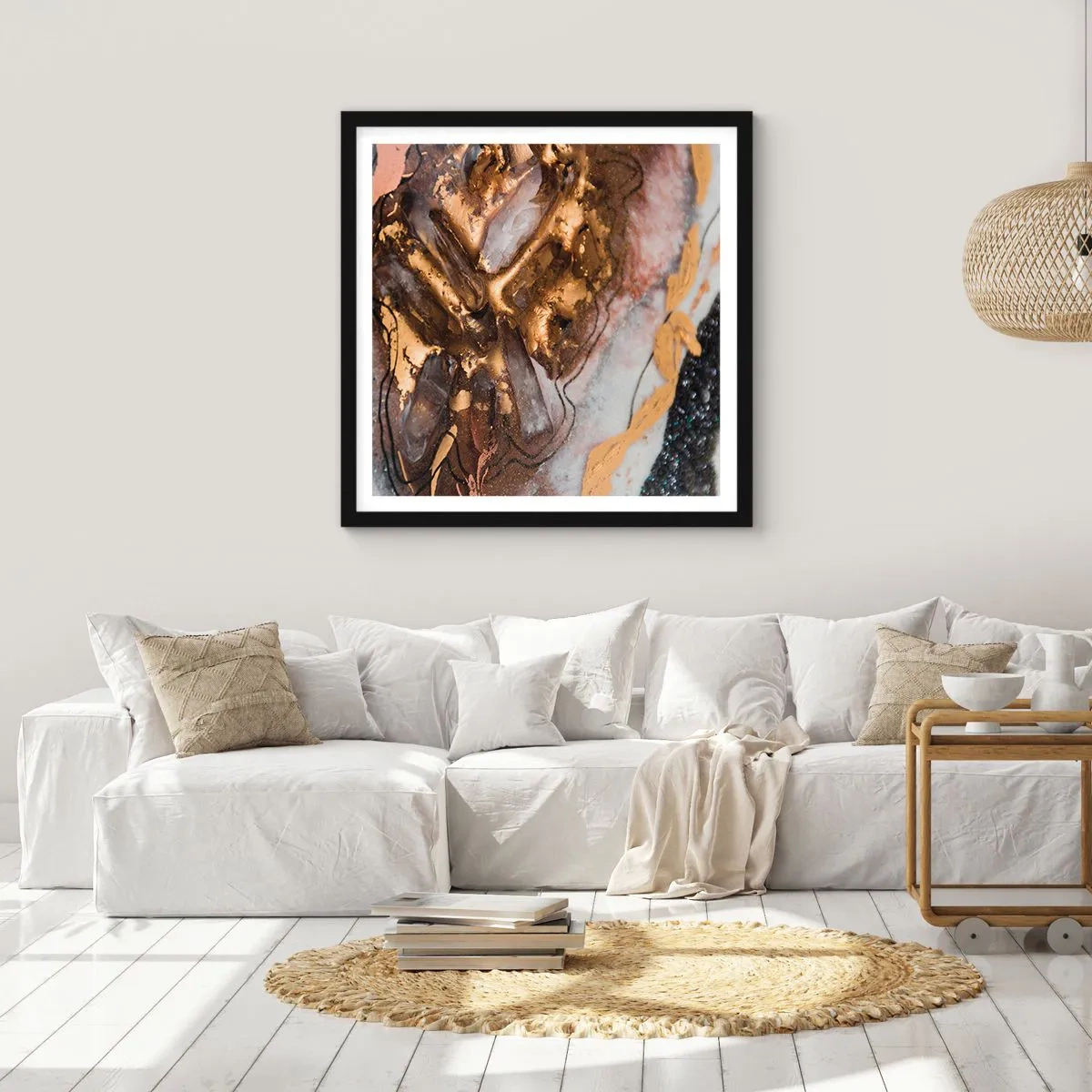 Plagát v čiernom ráme - Prvok krajiny - 50x50 cm