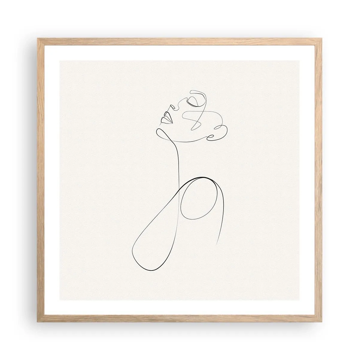 Plagát v ráme zo svetlého duba - Zamotaná v snoch - 60x60 cm