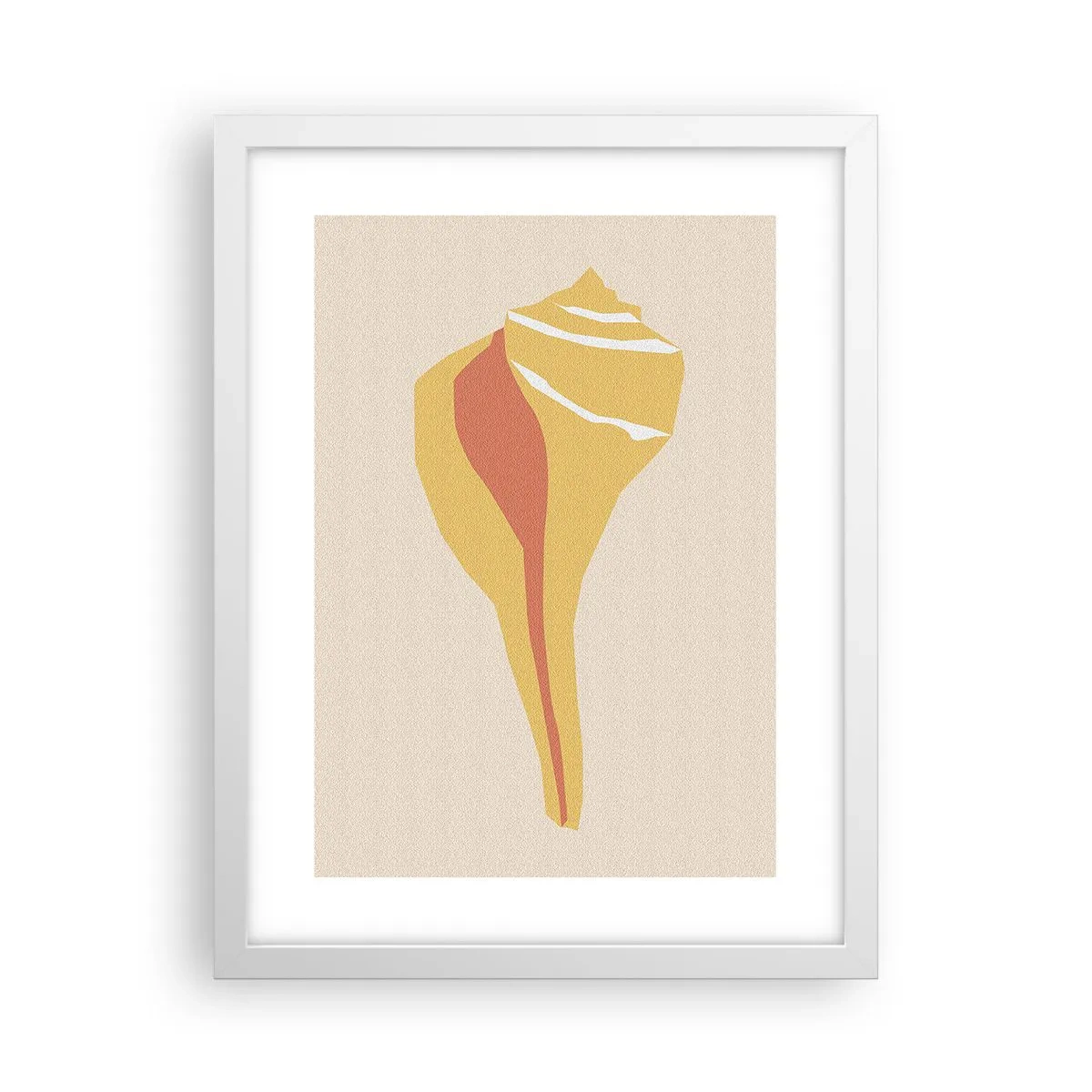 Plagát v bielom ráme - Organická abstrakcia – rast - 30x40 cm