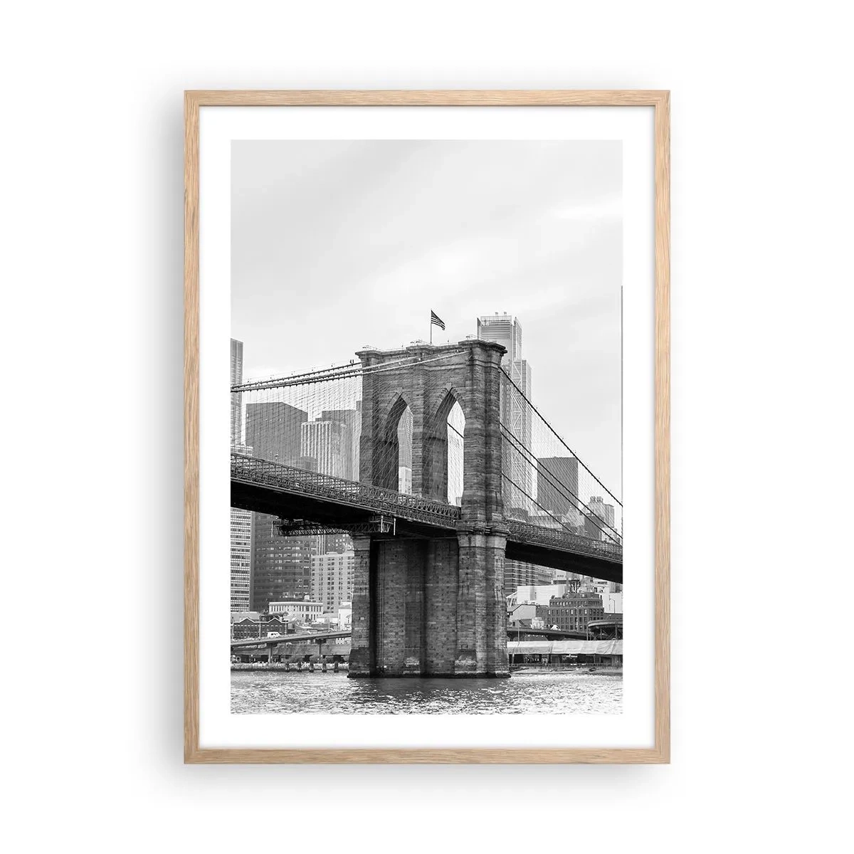 Plagát v ráme zo svetlého duba - Newyorské zázraky - 50x70 cm