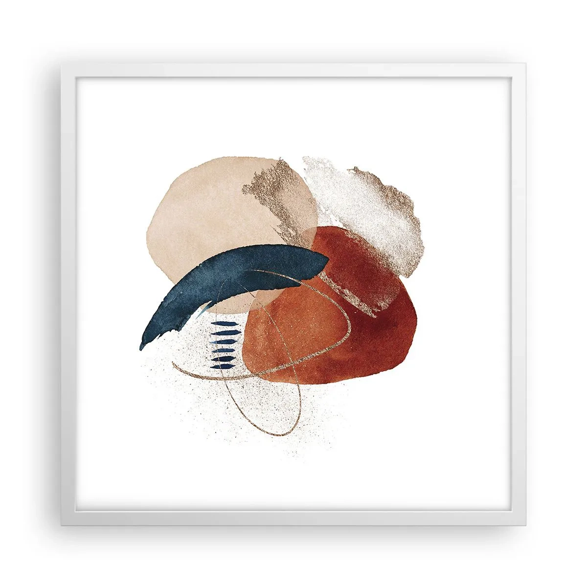 Plagát v bielom ráme - Oválna kompozícia - 50x50 cm