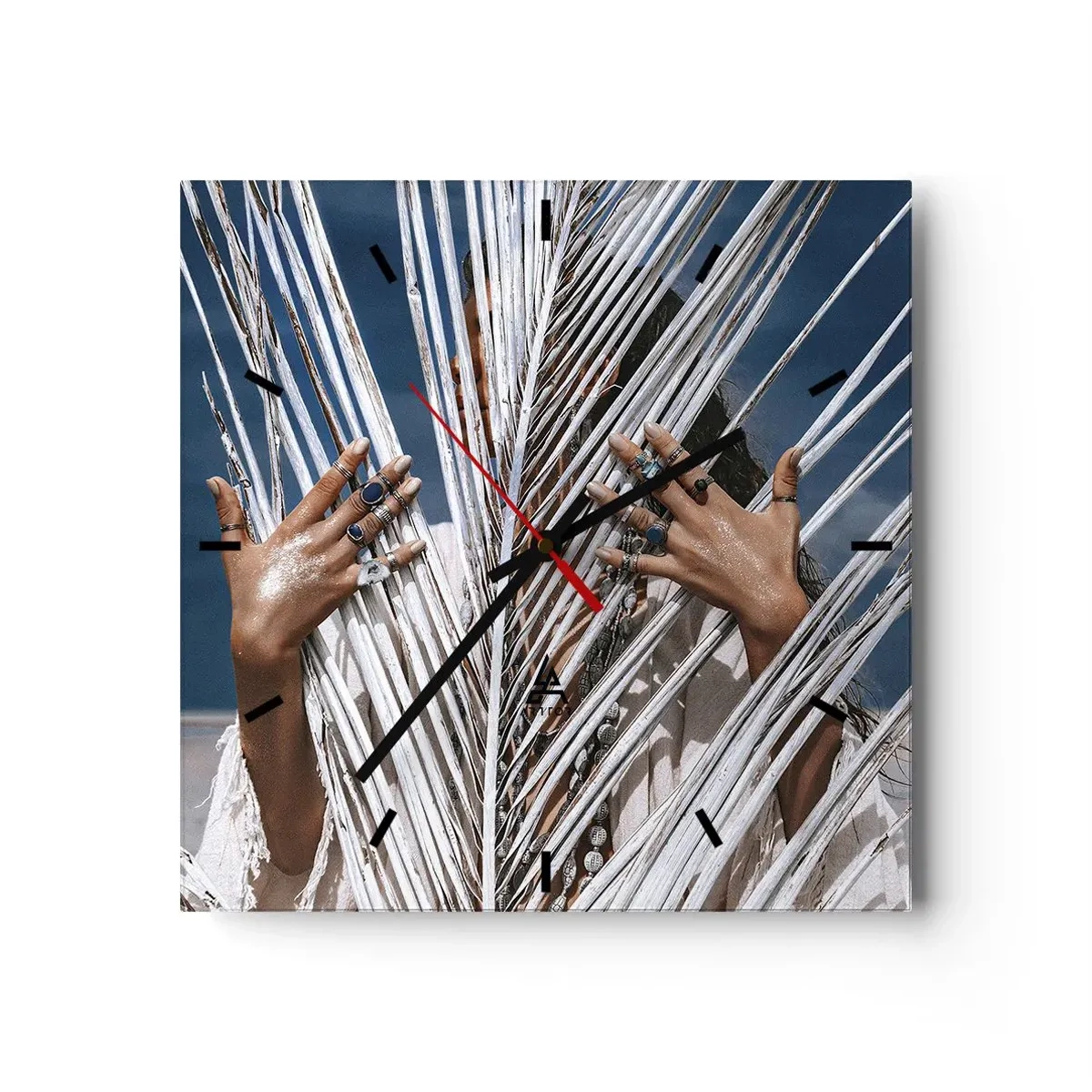 Nástenné hodiny - Šamanové dievča? - 40x40 cm