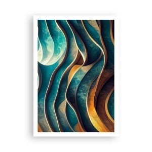 Plagát - Meandre modrej - 70x100 cm