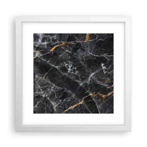 Plagát v bielom ráme - Vnútorný život kameňa - 30x30 cm
