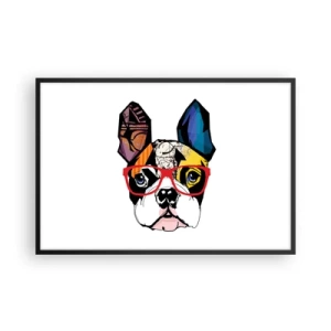 Plagát v čiernom ráme - Intelektuál - 91x61 cm