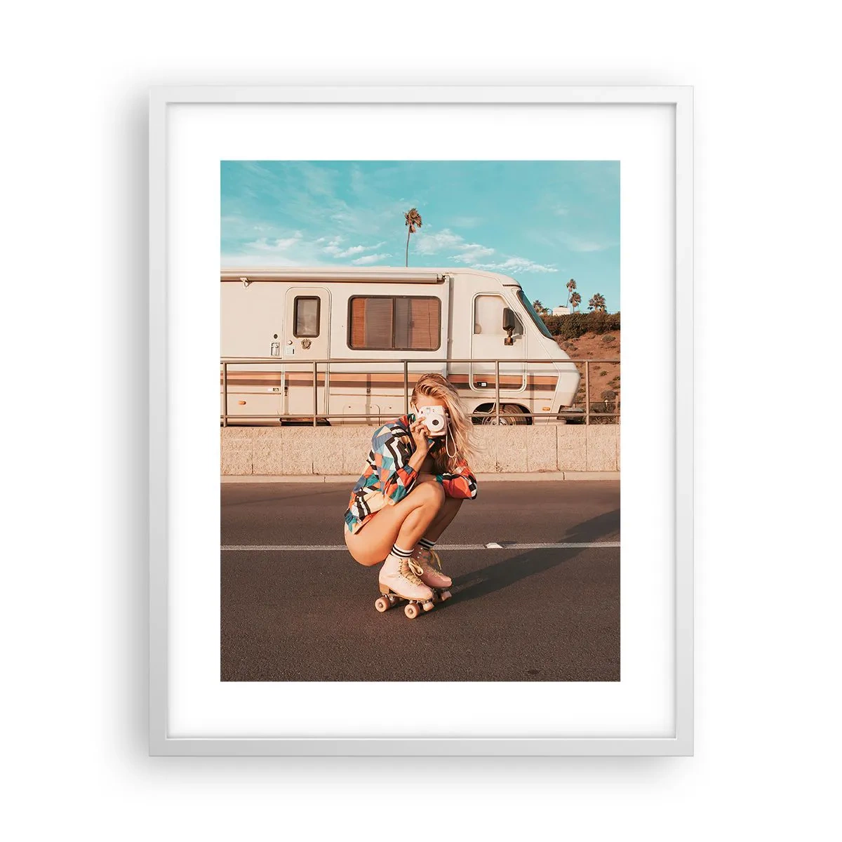 Plagát v bielom ráme - Usmejte sa! - 40x50 cm