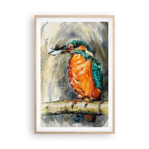 Plagát v ráme zo svetlého duba - Prírodný zákon - 61x91 cm