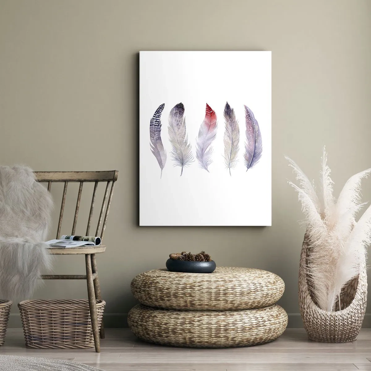 Obraz na plátne - Jemné ako rôznofarebná hmla - 55x100 cm