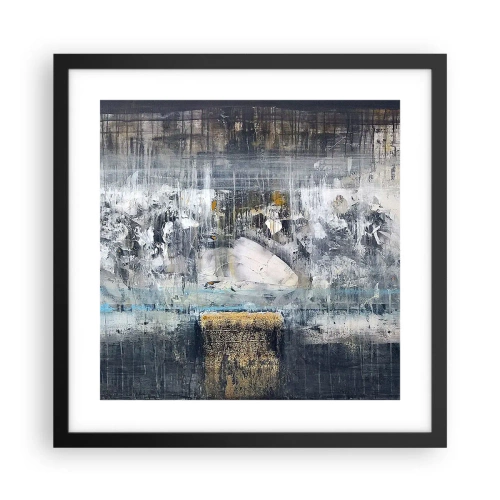 Plagát v čiernom ráme - Ako na ľade, tak aj na hrude - 40x40 cm