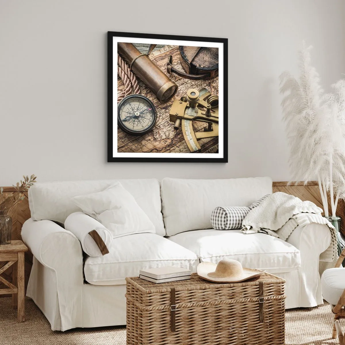 Plagát v čiernom ráme - Urči smer - 40x40 cm