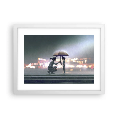 Plagát v bielom ráme - A všetko je v poriadku - 40x30 cm