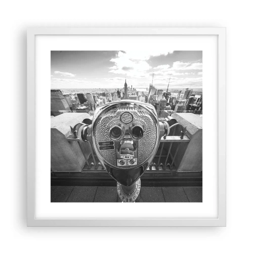 Plagát v bielom ráme - Mesto nad mestami - 40x40 cm