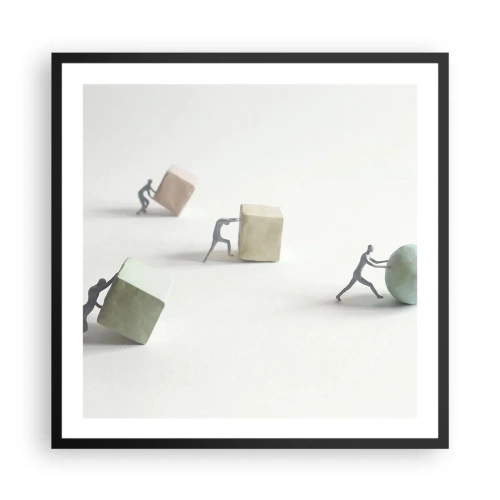 Plagát v čiernom ráme - Život samotný - 60x60 cm