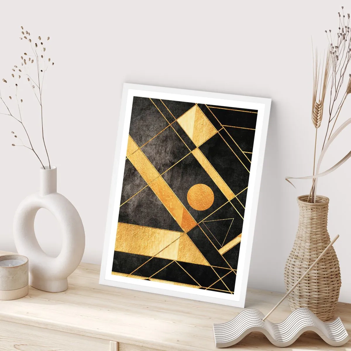 Plagát v bielom ráme - Slnko púšte - 61x91 cm
