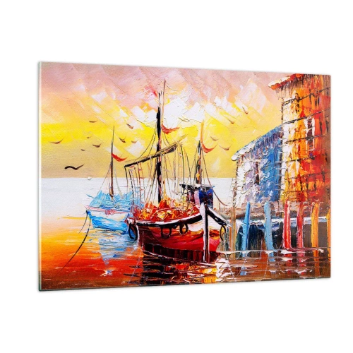 Obraz na skle - Šťastný návrat - 120x80 cm