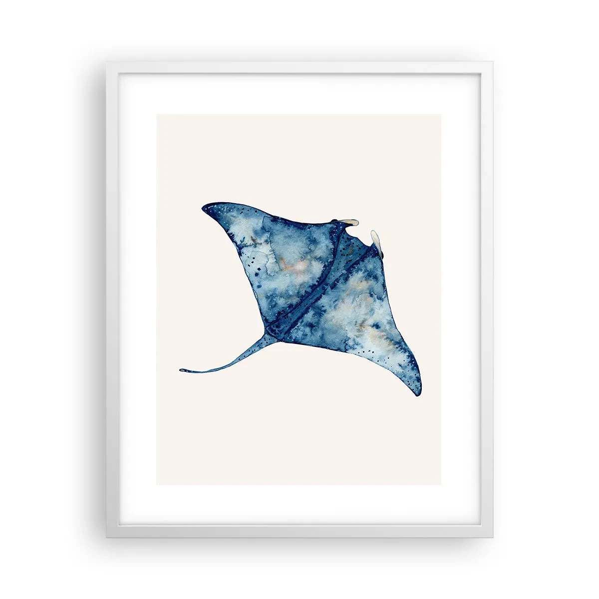 Plagát v bielom ráme - Modrý život - 40x50 cm