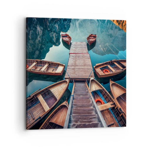 Obraz na plátne - Čakám v prístave - 70x70 cm