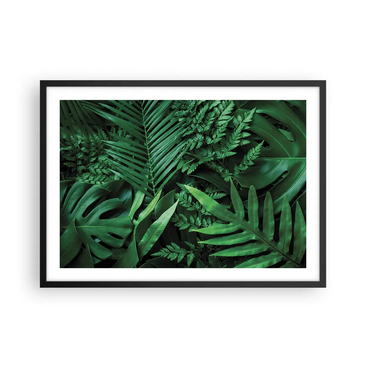 Plagát v čiernom ráme - Objaté v zeleni - 70x50 cm