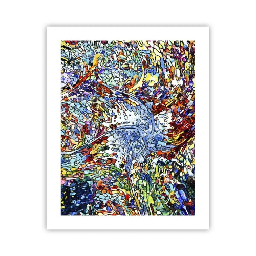 Plagát - Vitráž s kvapkami - 40x50 cm