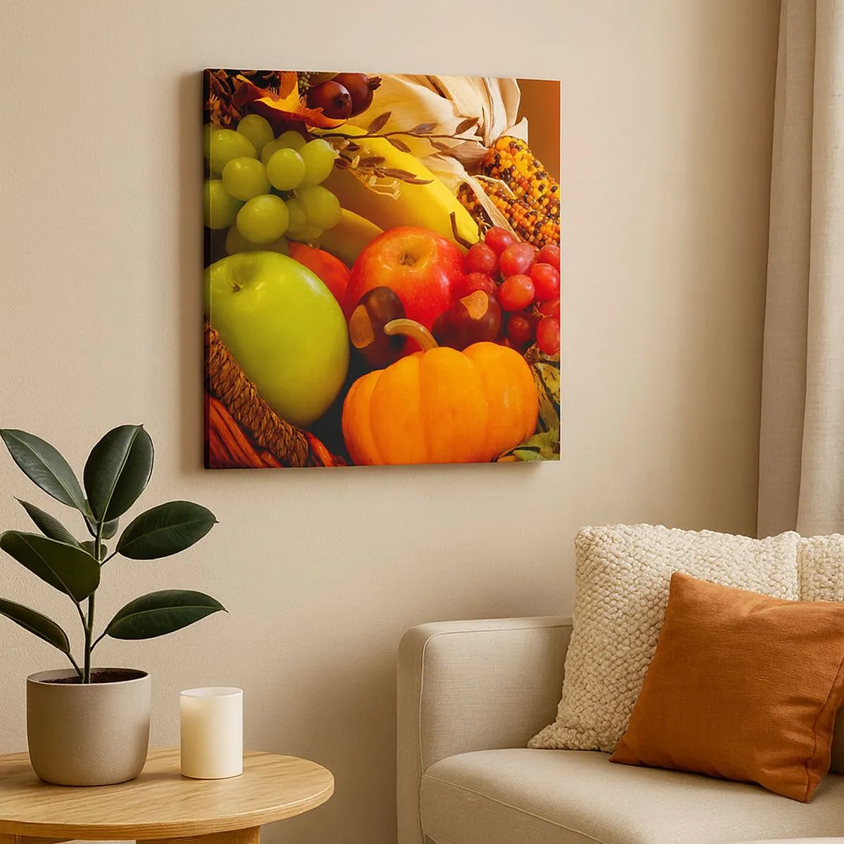 Obraz na plátne - Košík úrody - 30x30 cm