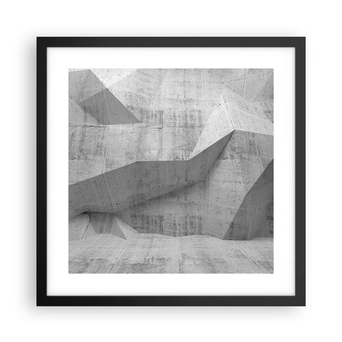 Plagát v čiernom ráme - Skutočná výzva - 40x40 cm