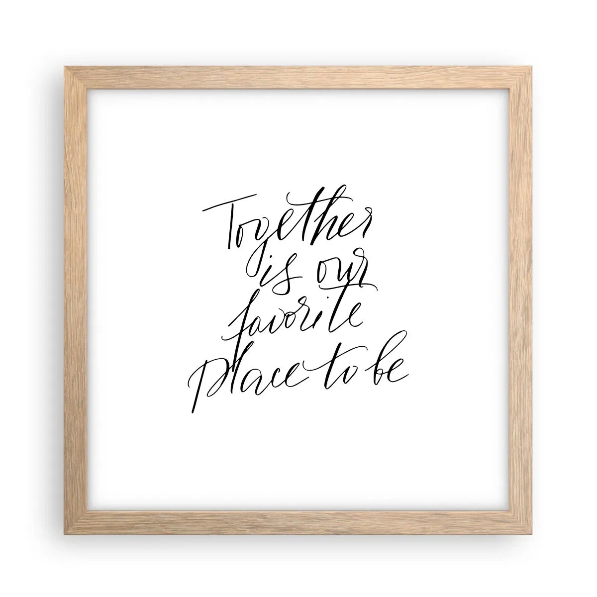 Plagát v ráme zo svetlého duba - Cítite to tiež? - 30x30 cm