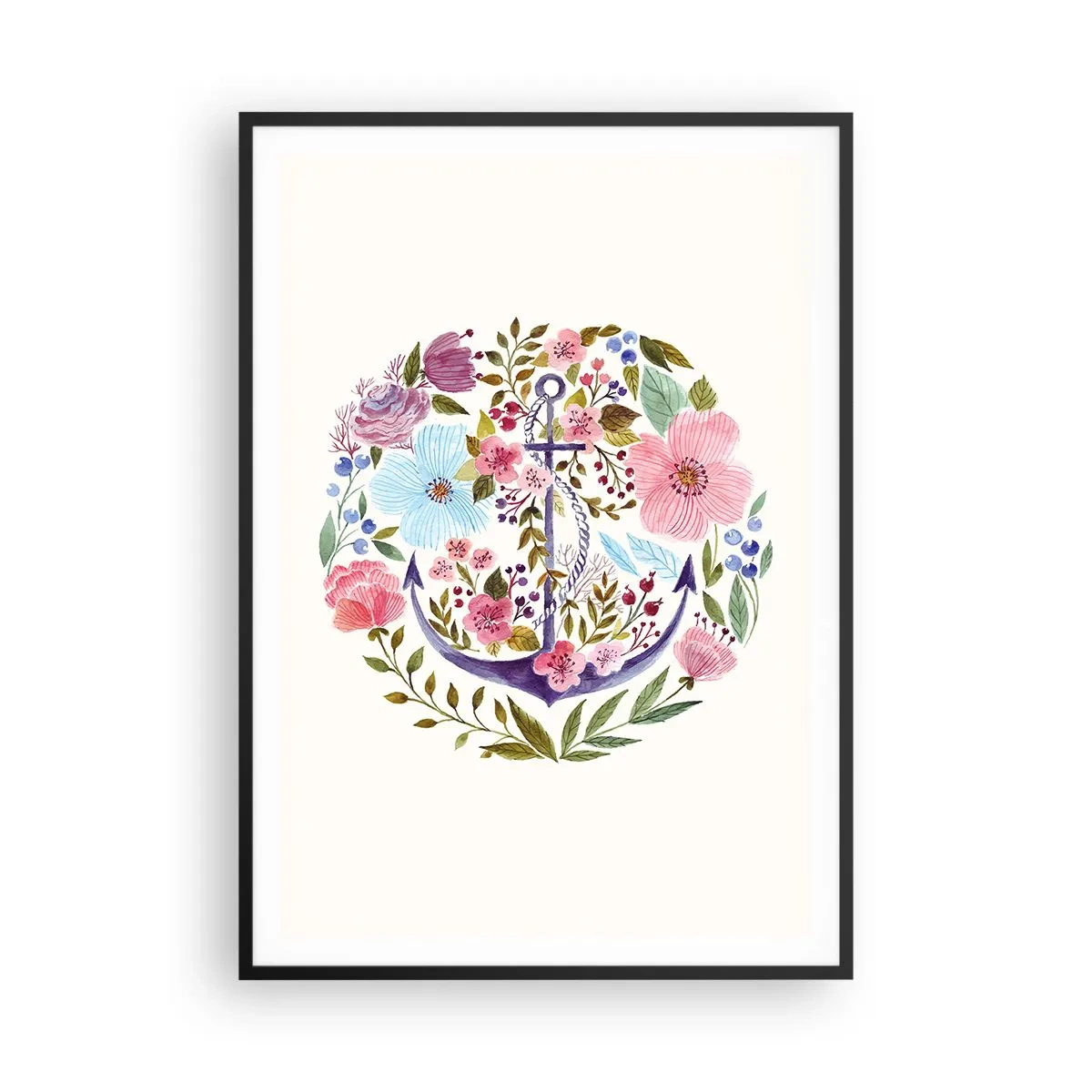 Plagát v čiernom ráme - Námorníkov krásny sen - 70x100 cm