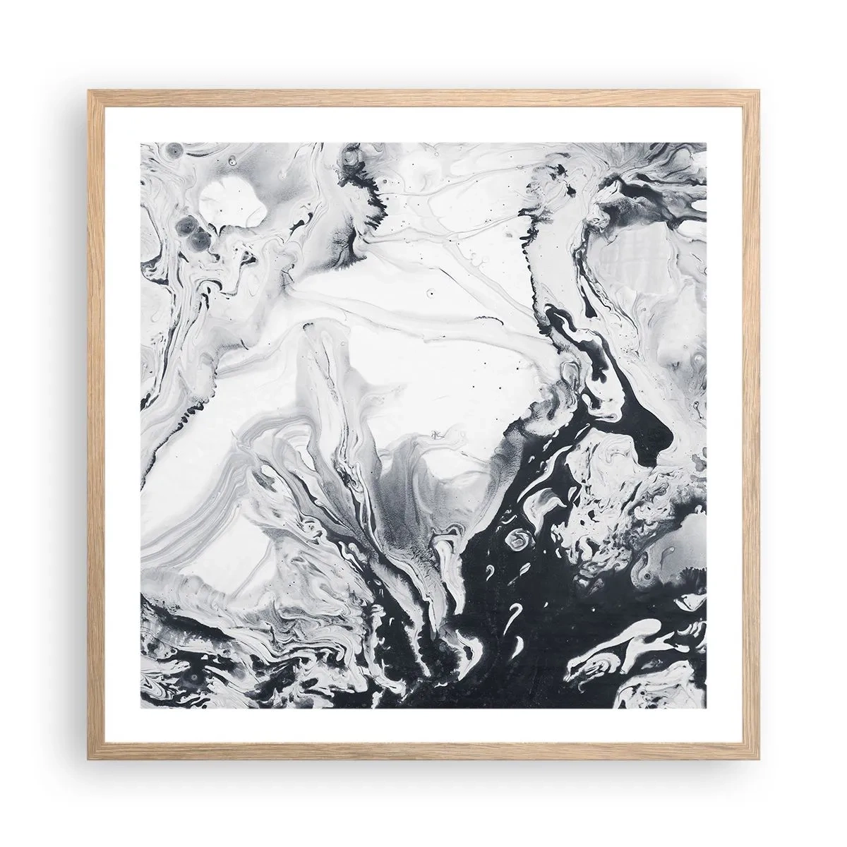 Plagát v ráme zo svetlého duba - Zemské vnútro - 60x60 cm