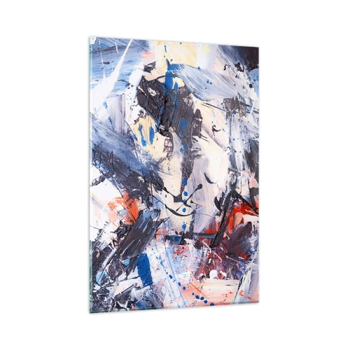 Obraz na skle - Bláznivý tanec abstrakcie - 80x120 cm