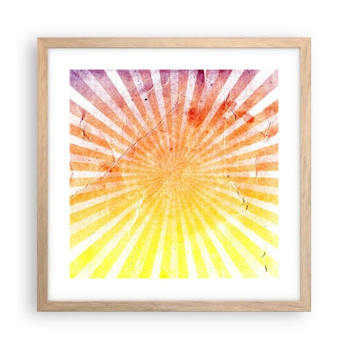Plagát v ráme zo svetlého duba - Východy a západy - 40x40 cm