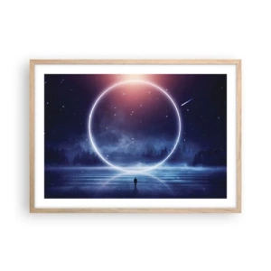 Plagát v ráme zo svetlého duba - Už sú tu... - 70x50 cm