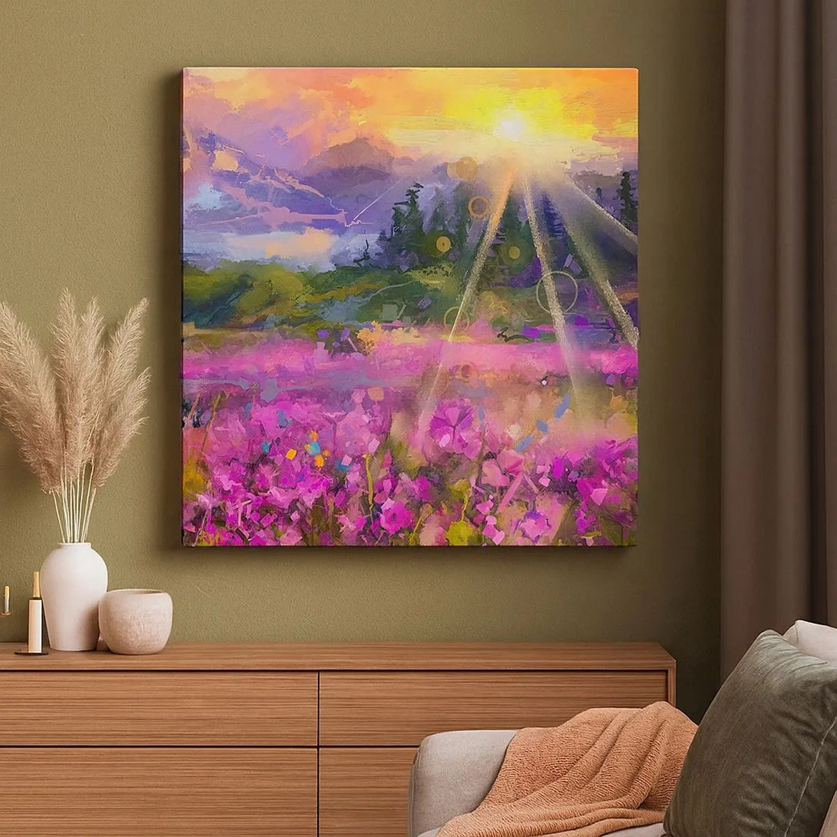 Obraz na plátne - V údolí v starostlivosti slnka - 30x30 cm