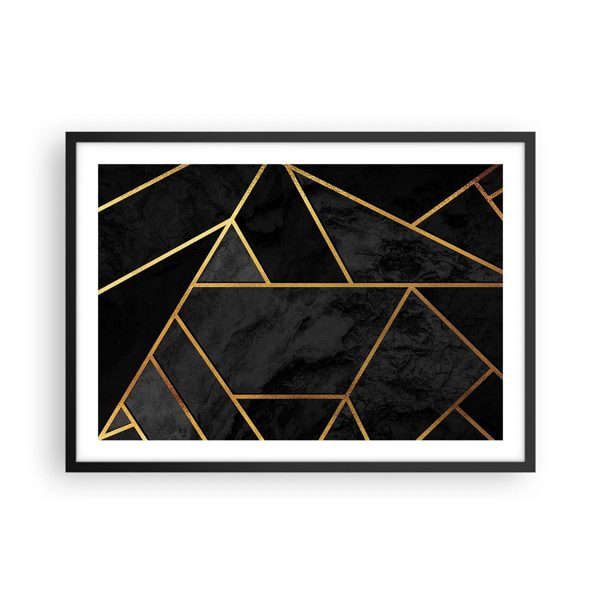 Plagát v čiernom ráme - Temnota a svetlo - 70x50 cm